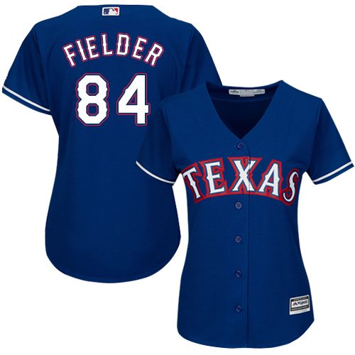 Rangers #84 Prince Fielder Blue Alternate Women's Stitched MLB Jersey